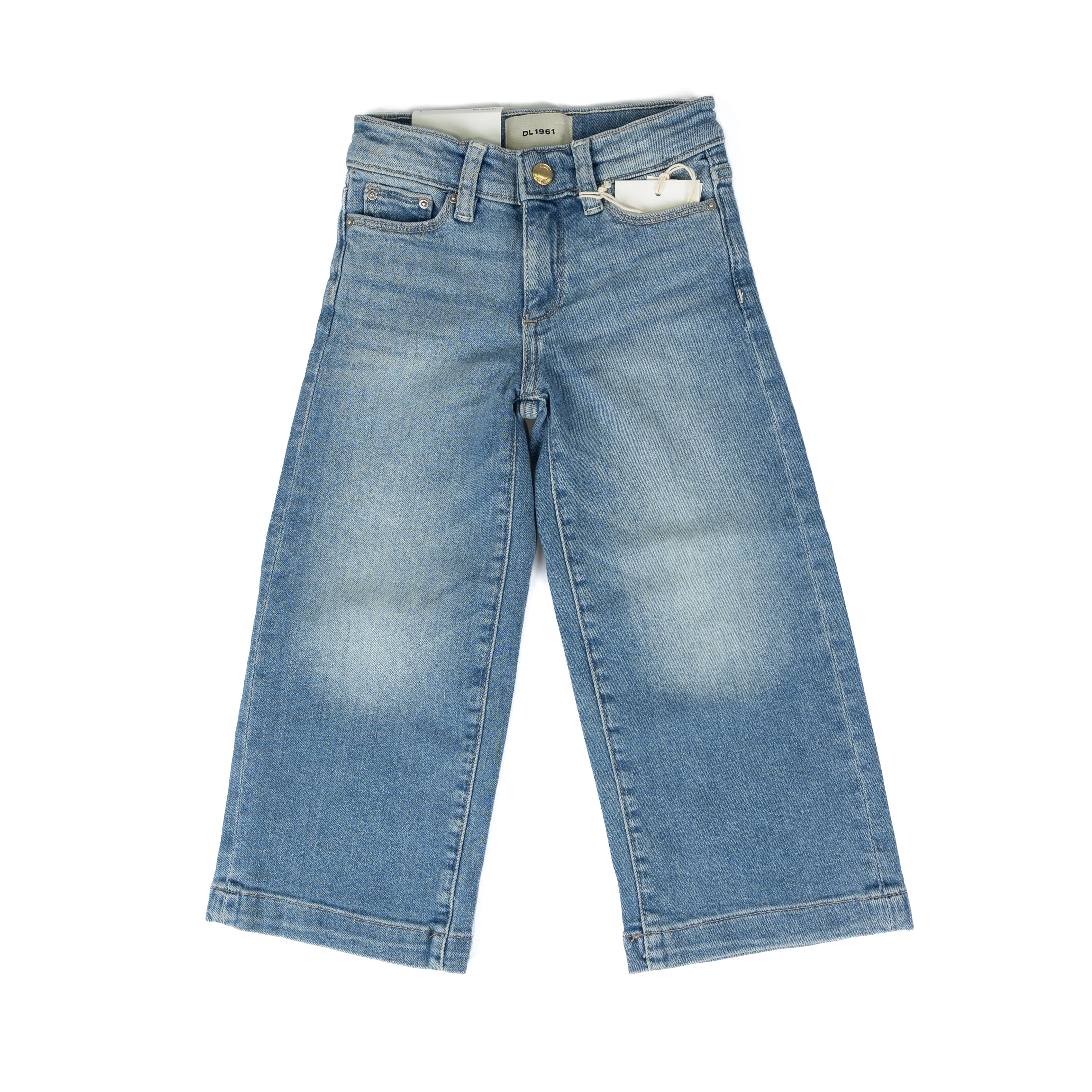 Girl's DL1961 Mid Wash Lily Wide Leg Jeans 27676