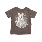 Girl's Gray Lace Ghost Short Sleeve T-shirt
