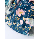 Girl's Teal Easter Bunny Garden Ruffle Sleeve Romper