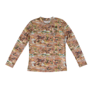 Girl's Twisted Filly Long Sleeve Cowboy Printed Mesh Top
