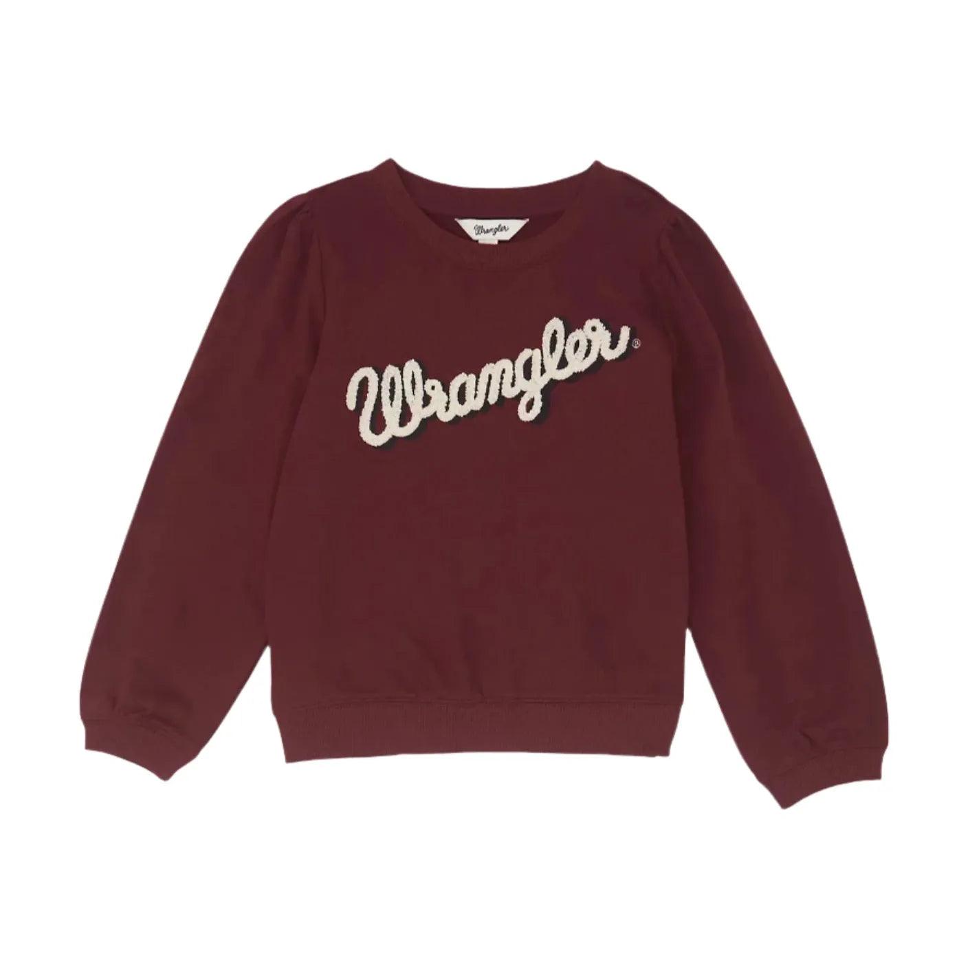 Girl's Wrangler Embroidered Puff Sleeve Pullover 2355923 - Crazy House Western Wear