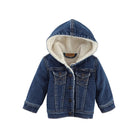 Girl's Wrangler Sherpa Lined Hooded Denim Jacket 112335833