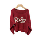 Girl's Youth Twisted Filly Red Rodeo Sweater