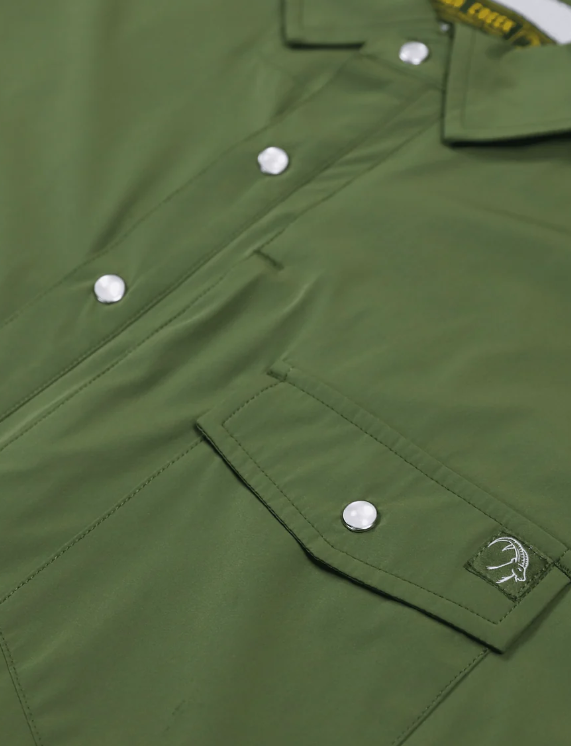 High Creek Men's Green 4 Mile Creek Pearl Snap Shirt HCBU0125