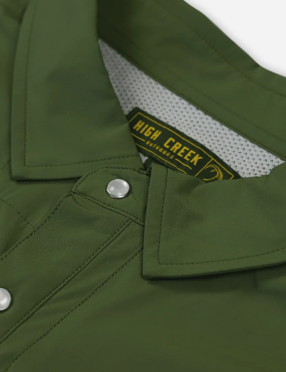 High Creek Men's Green 4 Mile Creek Pearl Snap Shirt HCBU0125