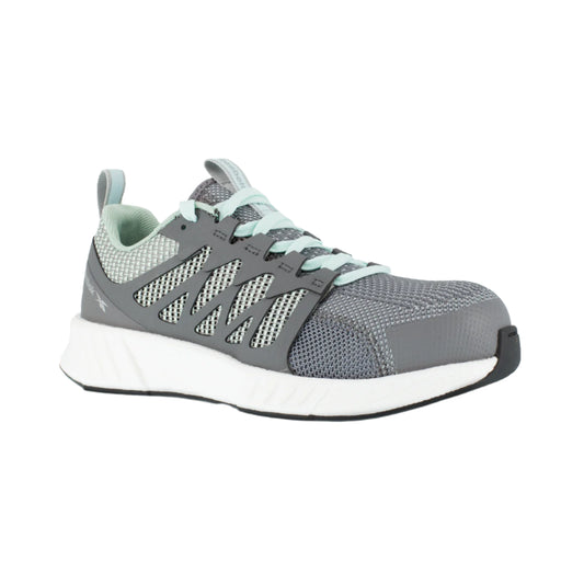Reebok Women's Grey and Mint Green Fusion Flexweave Work Composite Toe Athletic RB316 - Crazy House Western Wear