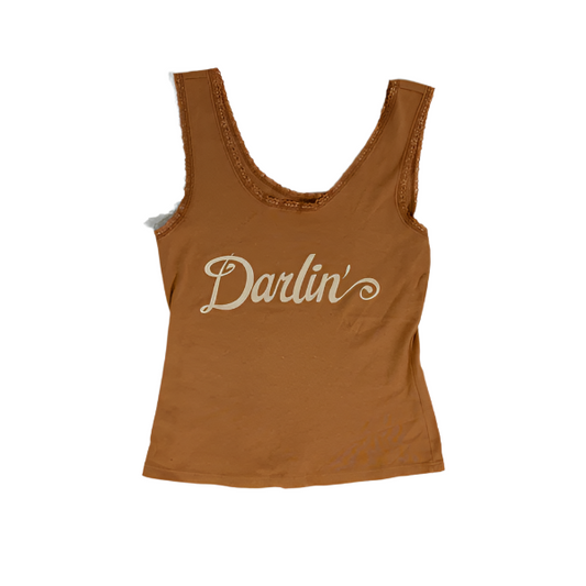 Women's Cognac Cream "Darlin" Tank Top