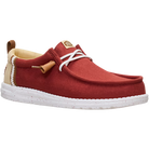 Men's Hey Dude Burnt Red Wally Craft Linen Casual Shoes 43086-7BI