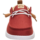Men's Hey Dude Burnt Red Wally Craft Linen Casual Shoes 43086-7BI