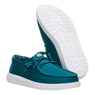 Women's Hey Dude Deep Teal Wendy Stretch Canvas Slip On Shoes 40902-4ZK