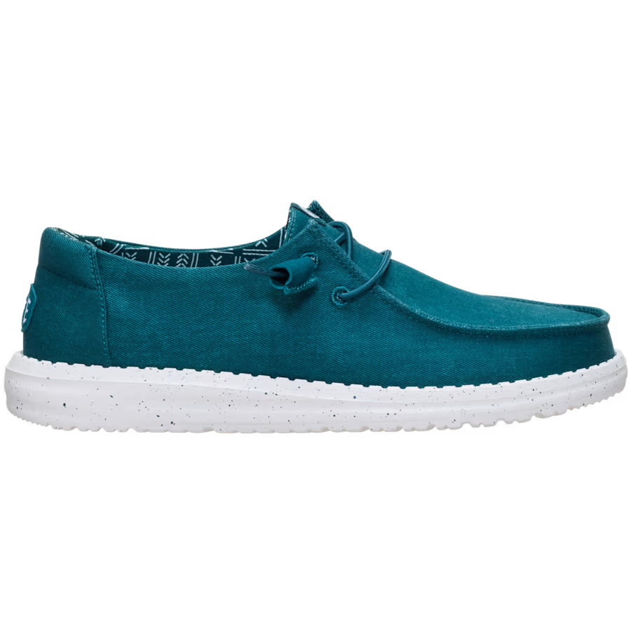 Women's Hey Dude Deep Teal Wendy Stretch Canvas Slip On Shoes 40902-4ZK
