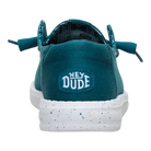 Women's Hey Dude Deep Teal Wendy Stretch Canvas Slip On Shoes 40902-4ZK