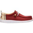 Men's Hey Dude Burnt Red Wally Craft Linen Casual Shoes 43086-7BI