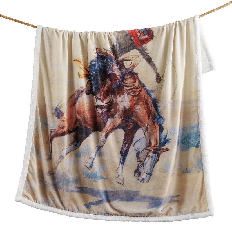 HiEnd Buster Campfire Sherpa Throw Blanket 