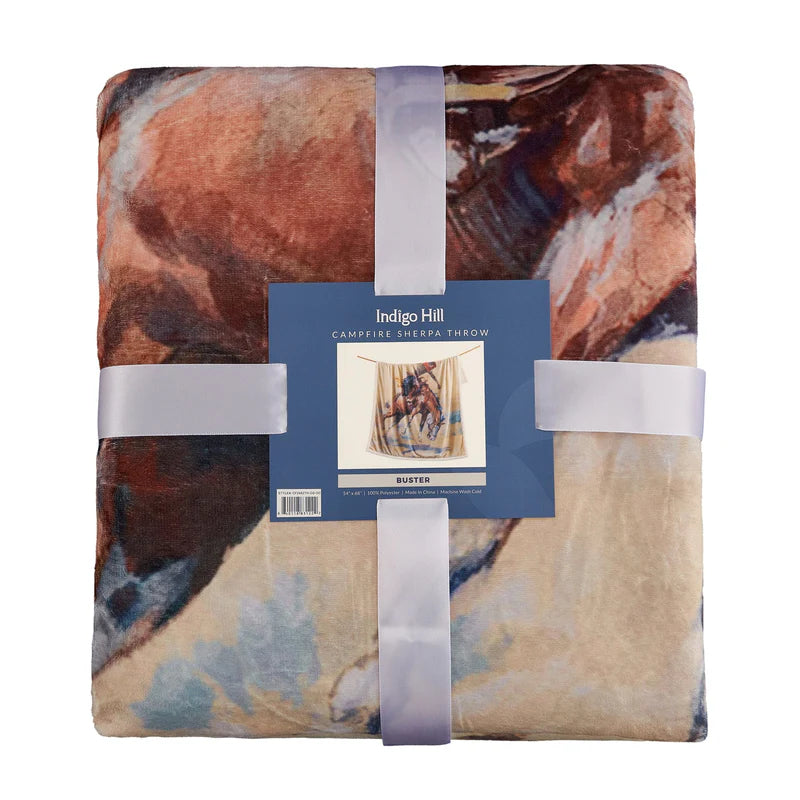 HiEnd Buster Campfire Sherpa Throw Blanket 