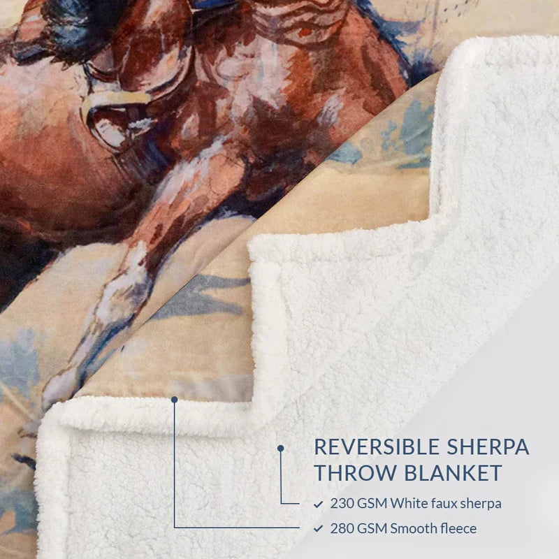 HiEnd Buster Campfire Sherpa Throw Blanket 