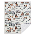 HiEnd Ranchlife Western Toile Campfire Sherpa Throw Blanket