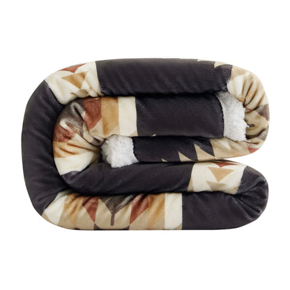 HiEnd Yosemite Campfire Sherpa Throw Blanket