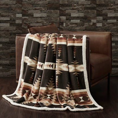 HiEnd Yosemite Campfire Sherpa Throw Blanket