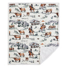 HiEnd Ranchlife Western Toile Campfire Sherpa Throw Blanket