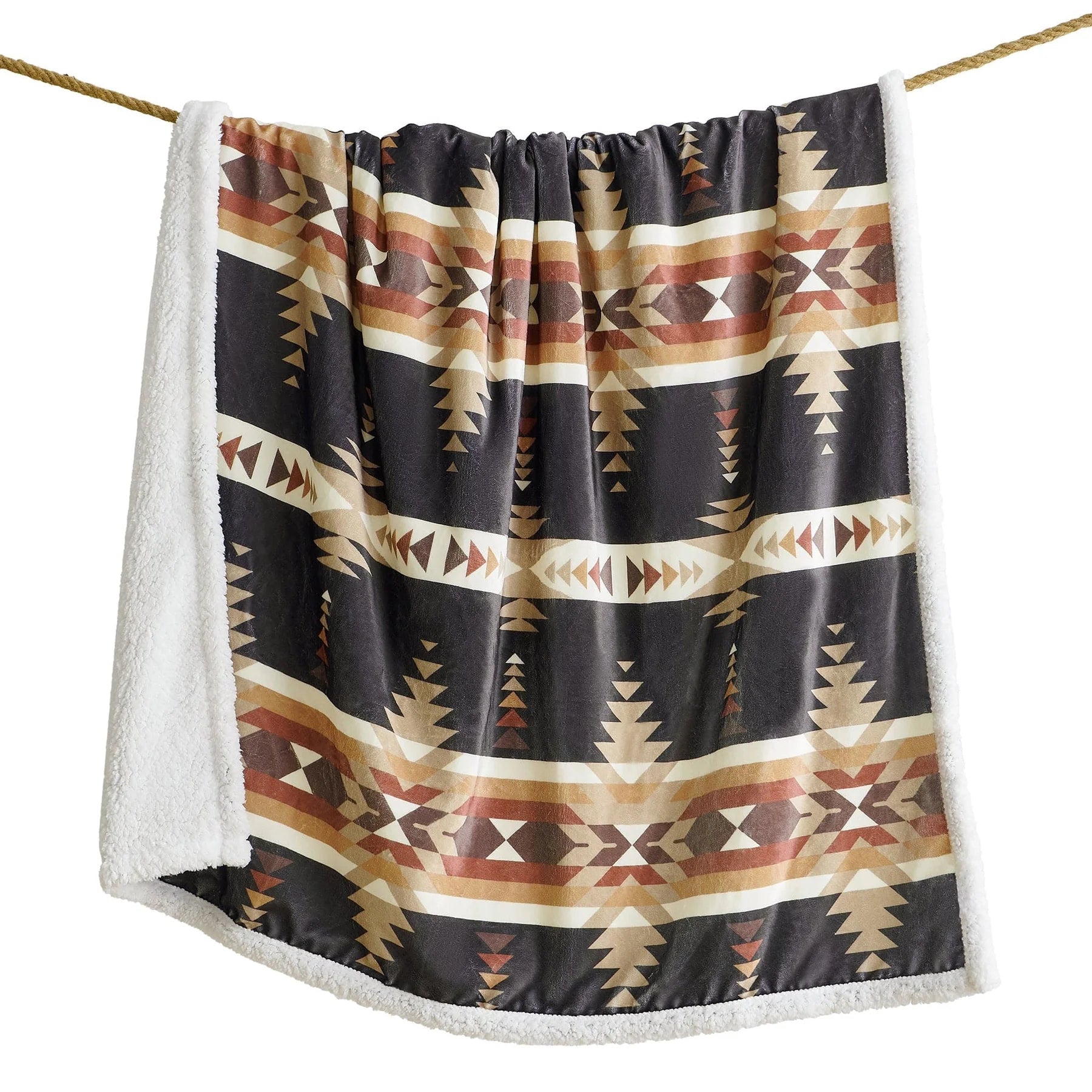 HiEnd Yosemite Campfire Sherpa Throw Blanket