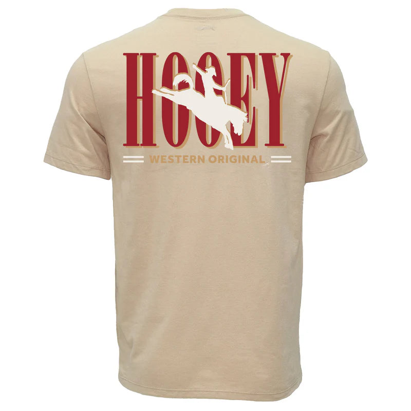Boy's Hooey "Wild Ride" Tan with Red Hooey Logo T-shirt HT2672TN-Y