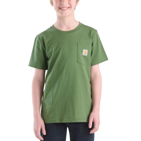 Boy's Carhartt Short Sleeve Duck Pocket T-shirt CA6743-GL9