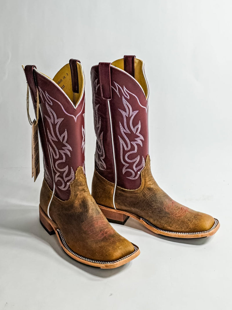 Anderson Bean Rivalry Series Distressed American Bison Square Toe Boots