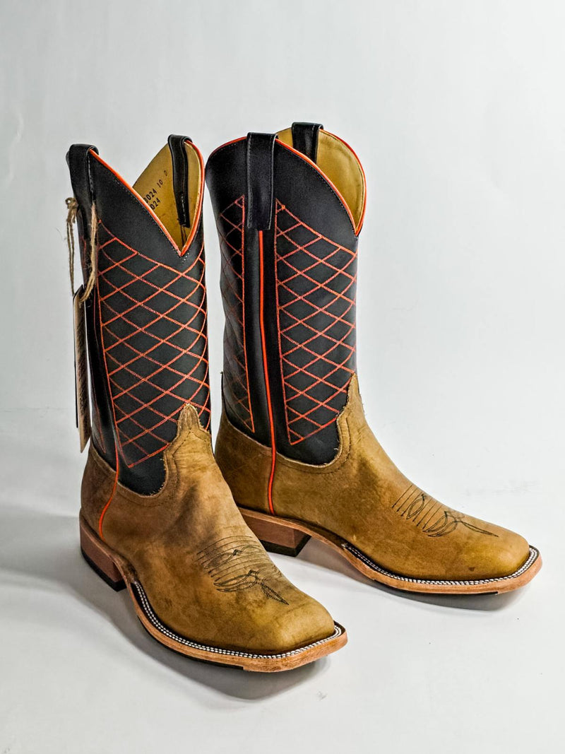 Anderson Bean Rivalry Series Distressed American Bison Square Toe Boots