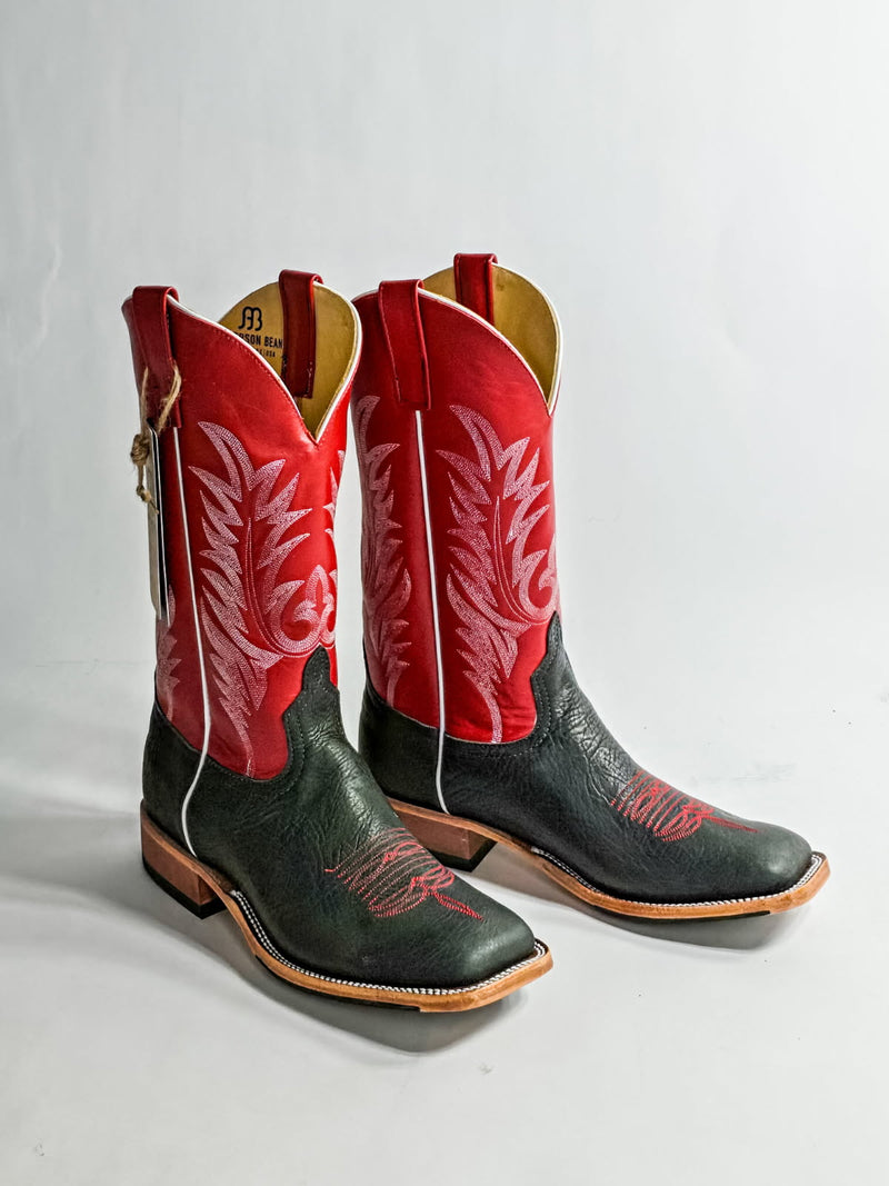 Anderson Bean Rivalry Series Black Oiled Shoulder Square Toe Boots