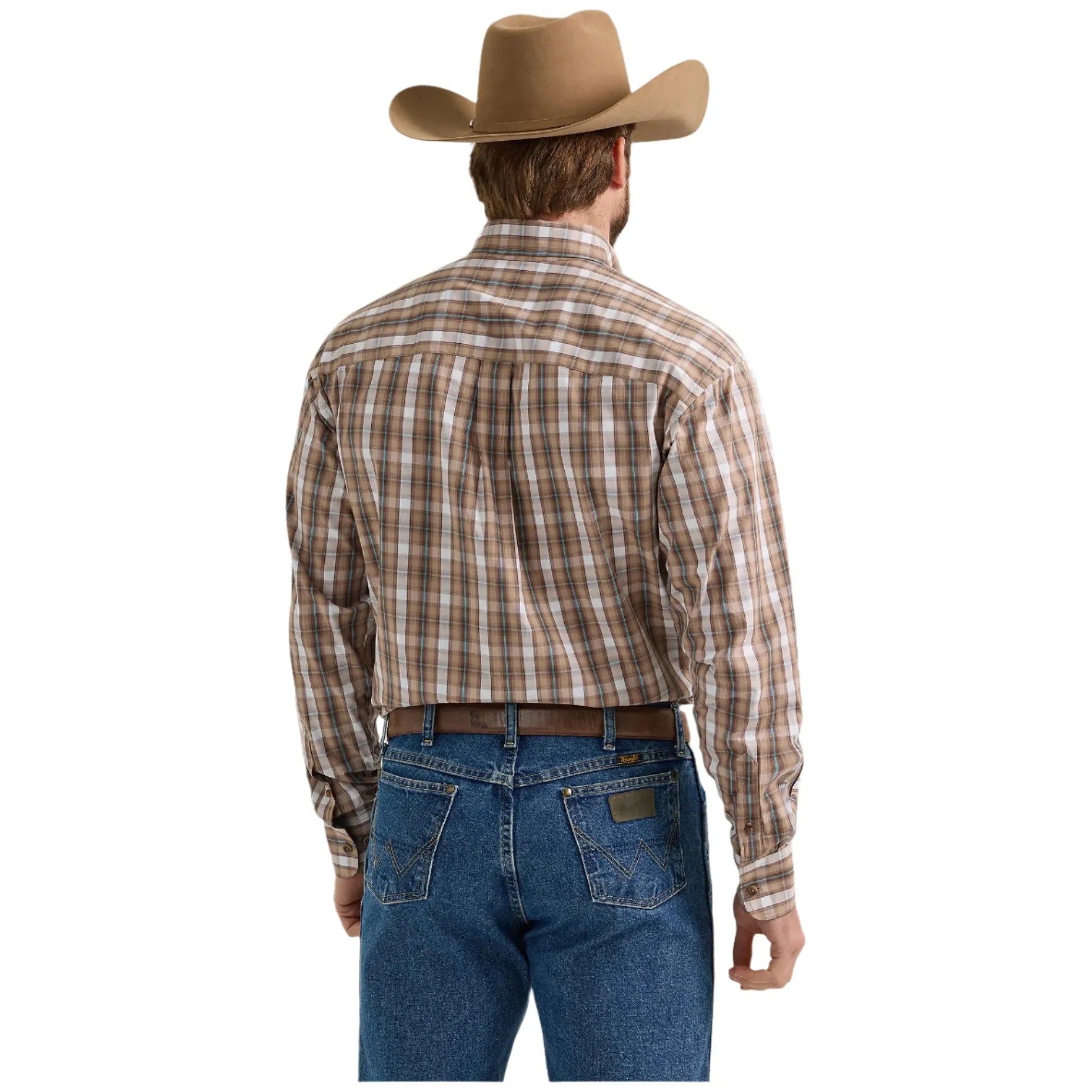 Men's Wrangler® George Strait Two Pocket Long Sleeve Shirt 112352737 - Crazy House Western Wear
