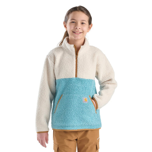 Girl's Carhartt Long Sleeve Fleece Quarter Zip Sweatshirt CA7133-A184