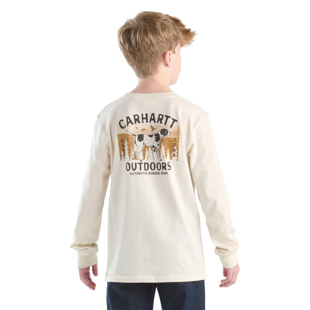 Boy's Carhartt Long Sleeve Dog Pocket T-shirt CA6760-CA35