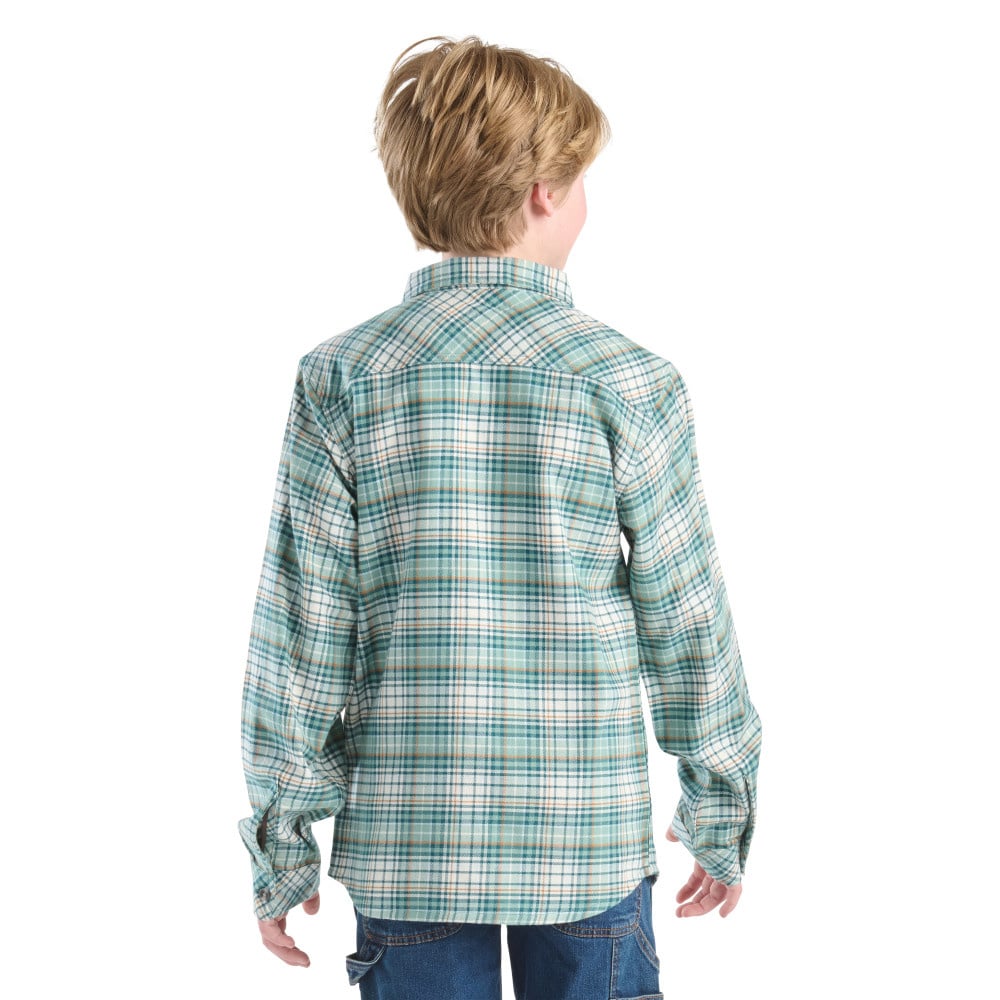 Boy's Carhartt Long- Sleeve Flannel Button-Front Shirt CE8211-GH5