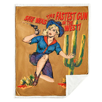 HiEnd Gunslinger Campfire Sherpa Throw Blanket 