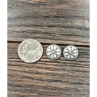 Isac 14mm Brass Navajo Stud Earrings 726383