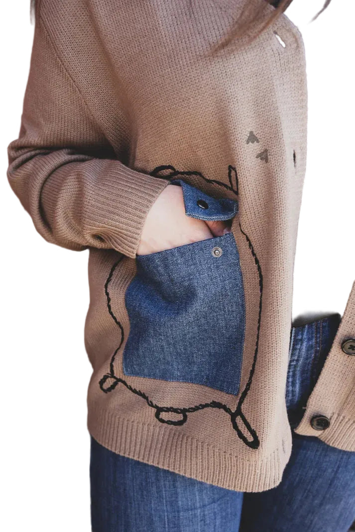 Women's TwoFly Cattle Babe Cardigan Sweater 