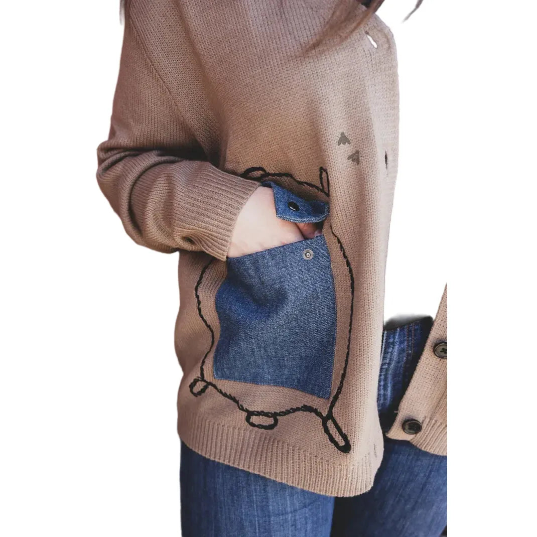 Women's TwoFly Cattle Babe Cardigan Sweater 