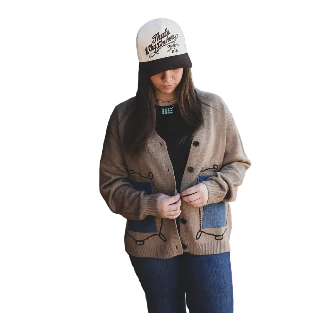 Women's TwoFly Cattle Babe Cardigan Sweater 