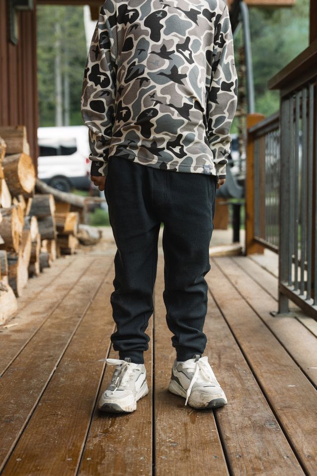Burlebo Boy's Mallard Mayhem Camo Thermal Hoodie Y-TH-MMAYC