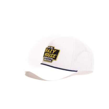 Crazy House Unisex White Snapback with Outfitter Patch - Crazy House Western Wear