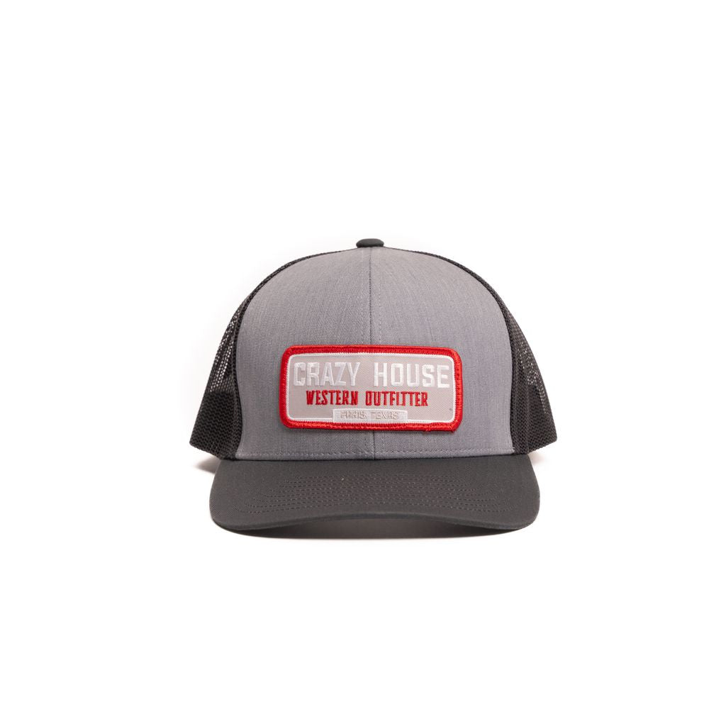 Crazy House Unisex Grey and Black Snapback with Outfitter Patch - Crazy House Western Wear