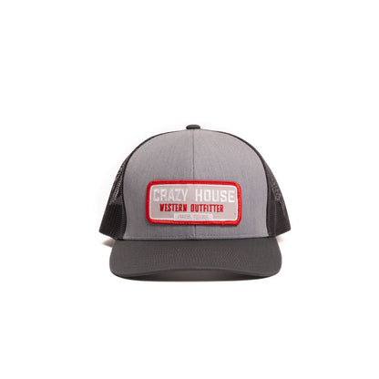 Crazy House Unisex Grey and Black Snapback with Outfitter Patch - Crazy House Western Wear