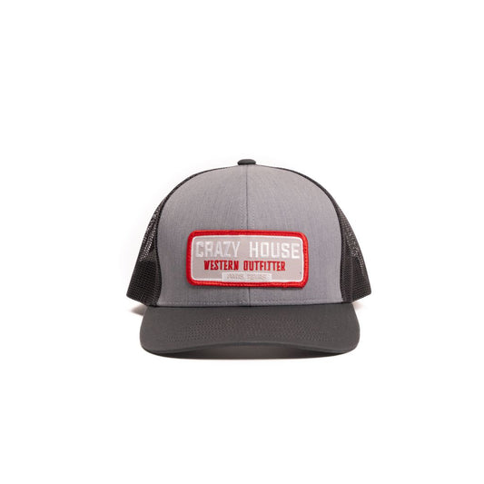 Crazy House Unisex Grey and Black Snapback with Outfitter Patch - Crazy House Western Wear