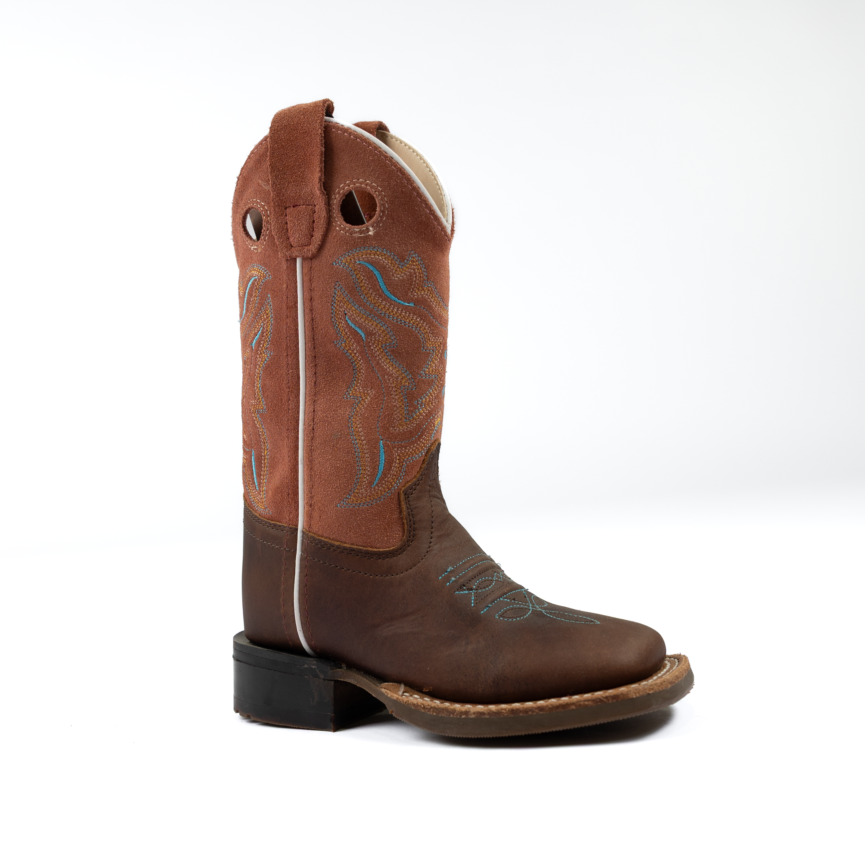 Kid's Old West Brown Cowhide Boot BSC1943