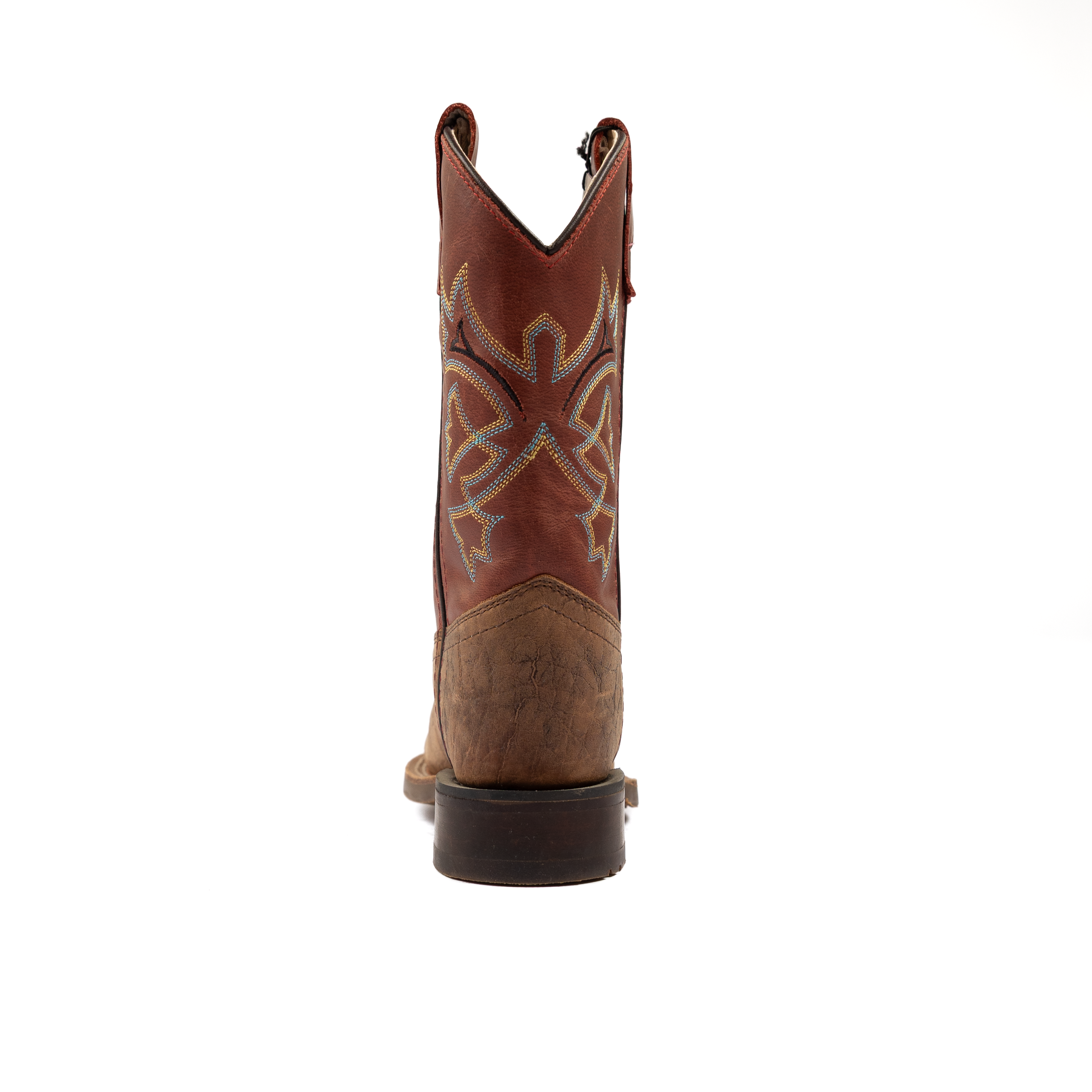 Kid's Old West Brown Natural Cowhide Boot BSC1912