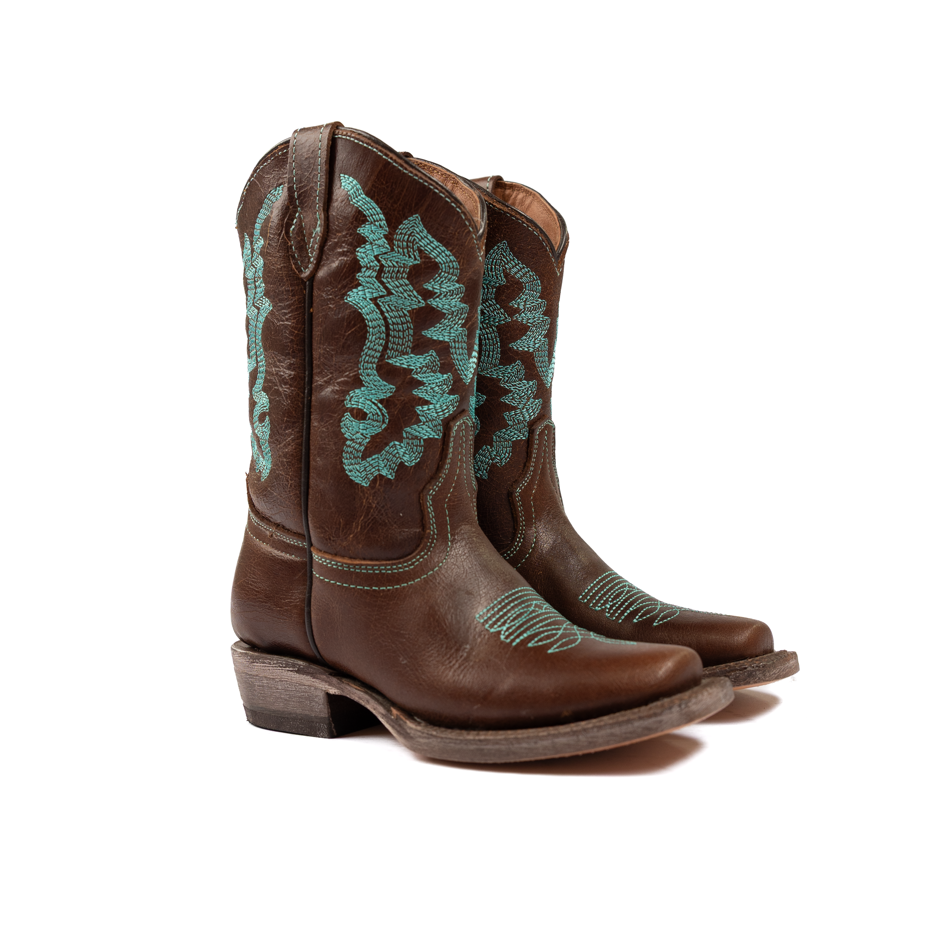 Kid's Tanner Mark Brown Cowhide Boots TMG205131