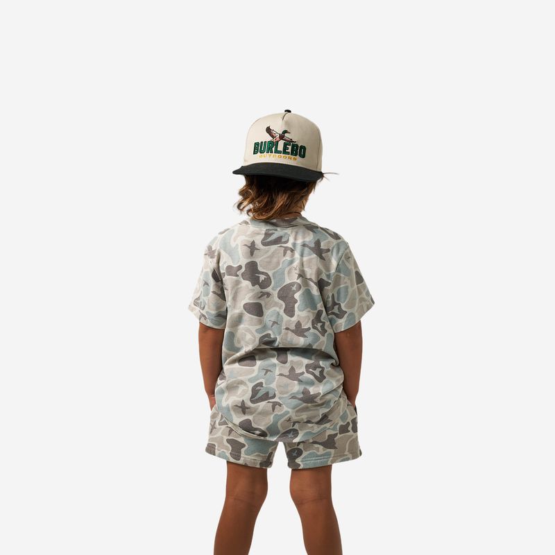 Burlebo Boy's Mallard Mayhem Camo Vintage Washed Tee Y-VWT-MMAYC