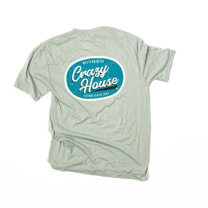 Teal Crazy House Specialty T-Shirt - Crazy House Western Wear
