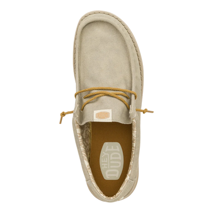 Men's Hey Dude Wally Waxed Canvas Light Grey 41873-007